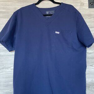 FIGS Men's Scrub Set (top & bottom), Navy, Size Extra Large